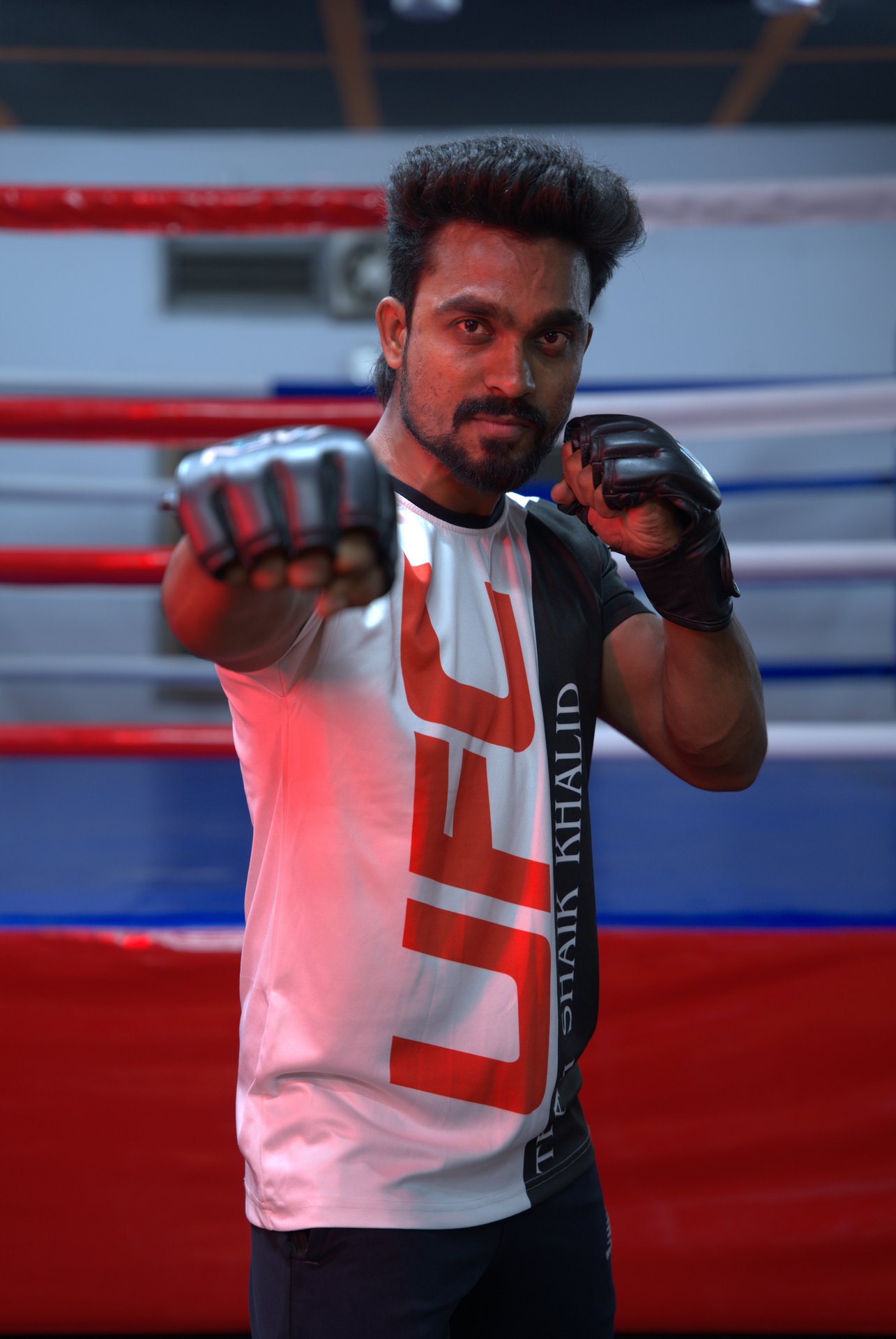 Master Shaik Taher in the boxing ring